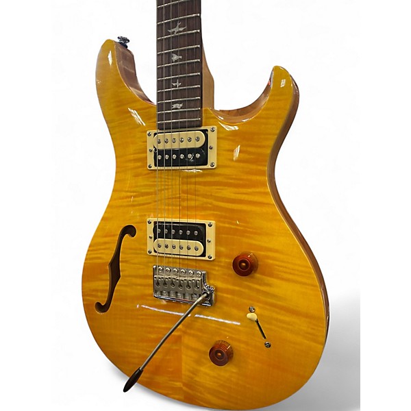 Used PRS SE Custom 22 Semi-Hollowbody Yellow Hollow Body Electric Guitar