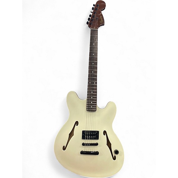 Used Fender TOM DELONGE STARCASTER White Hollow Body Electric Guitar