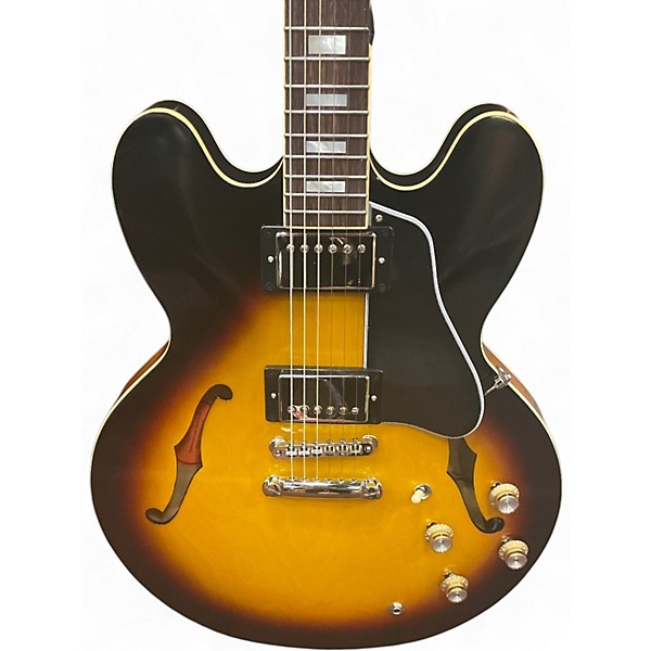 Used Epiphone 335 Inspired by gibson 2 Color Sunburst Hollow Body Electric Guitar