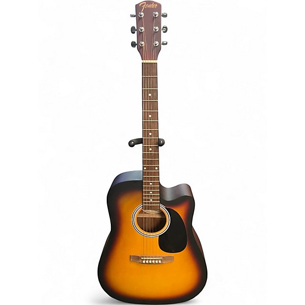Used Fender FA-25CE Tobacco Sunburst Acoustic Electric Guitar
