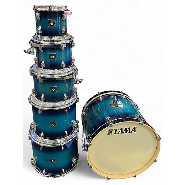 Used TAMA 6 Piece Superstar Classic Blue Burst Drum Kit