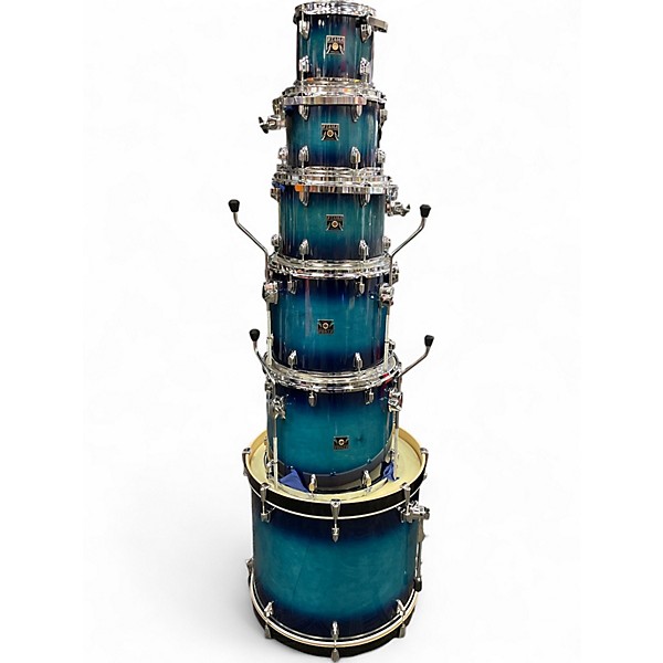 Used TAMA 6 Piece Superstar Classic Blue Burst Drum Kit