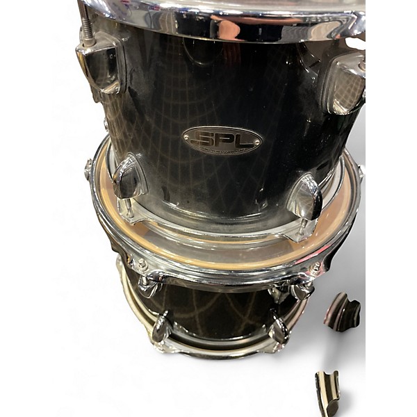 Used SPL 5 Piece 5 Piece Drum Kit Black Drum Kit