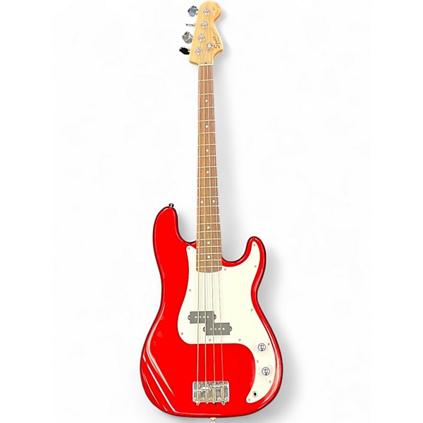 Used Squier Affinity Precision Bass Candy Apple Red Electric Bass Guitar