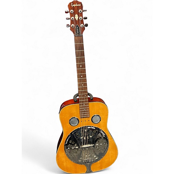 Used Epiphone Resonator Natural Acoustic Guitar