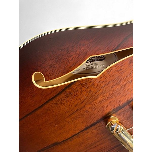 Used D'Angelico DC Deluxe Brown Hollow Body Electric Guitar