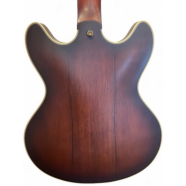 Used D'Angelico DC Deluxe Brown Hollow Body Electric Guitar