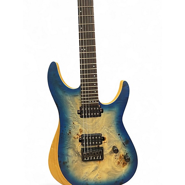 Used Schecter Guitar Research REAPER-6 Blue Sunburst Solid Body Electric Guitar