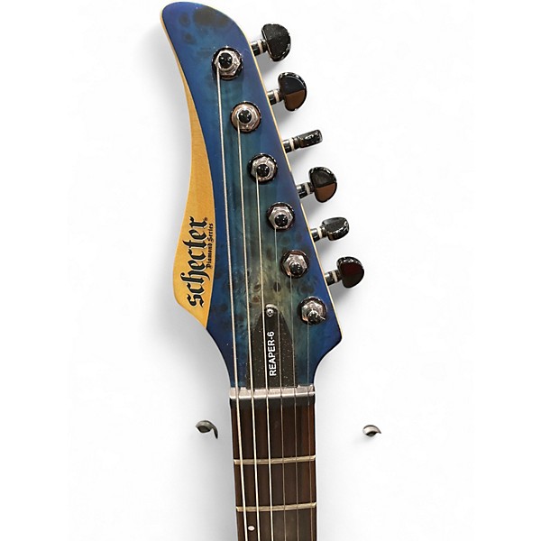 Used Schecter Guitar Research REAPER-6 Blue Sunburst Solid Body Electric Guitar