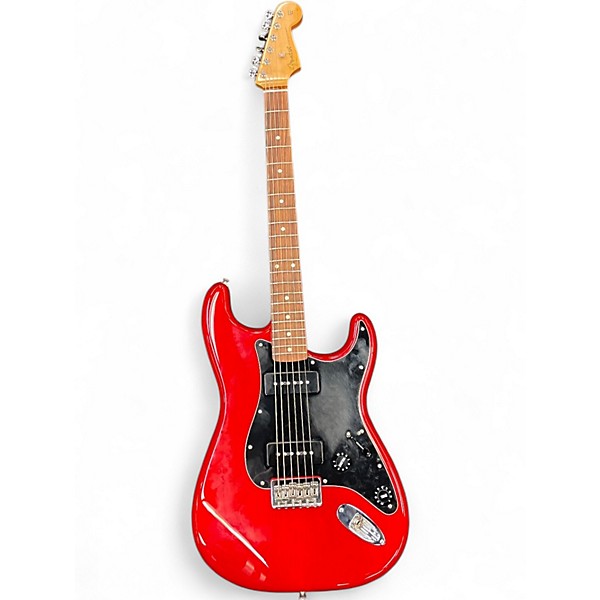 Used Fender Noventa Stratocaster Chrome Red Metallic Solid Body Electric Guitar