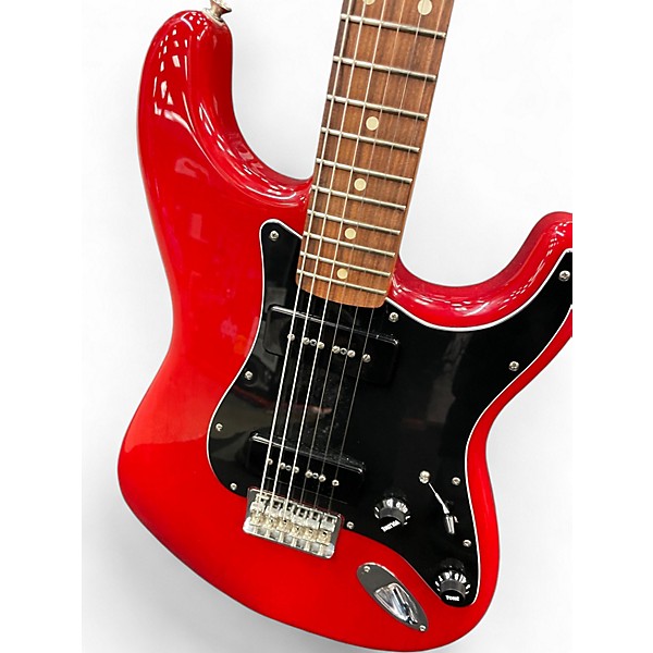 Used Fender Noventa Stratocaster Chrome Red Metallic Solid Body Electric Guitar