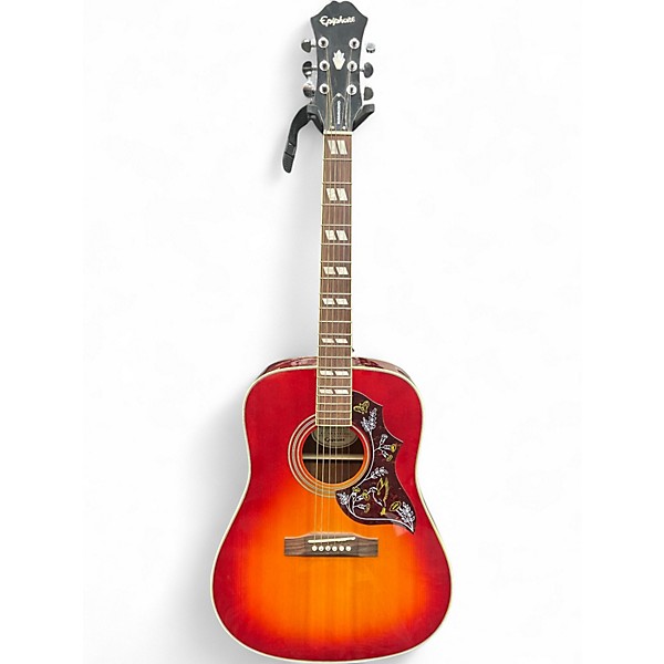 Used Epiphone Hummingbird 2 Tone Sunburst Acoustic Guitar