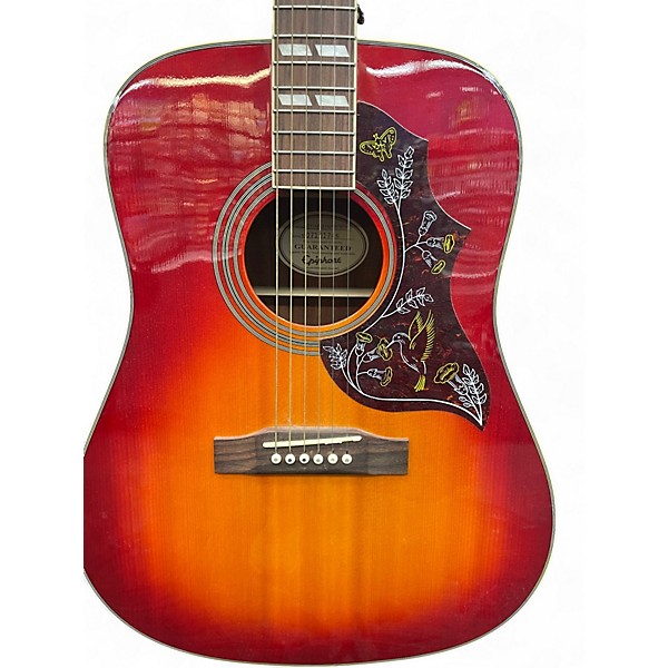 Used Epiphone Hummingbird 2 Tone Sunburst Acoustic Guitar