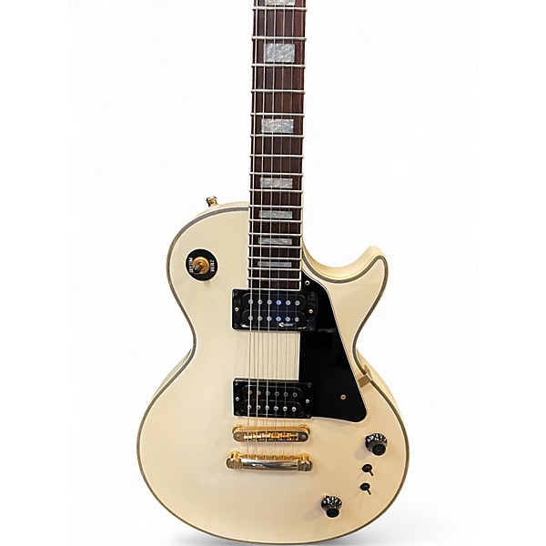 Used Burny RLC55S Alpine White Solid Body Electric Guitar