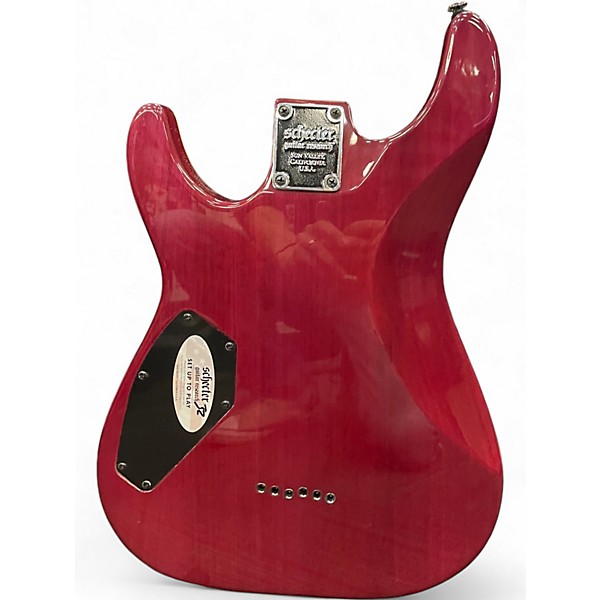 Used Schecter Guitar Research Omen Extreme 6 Pink Solid Body Electric Guitar