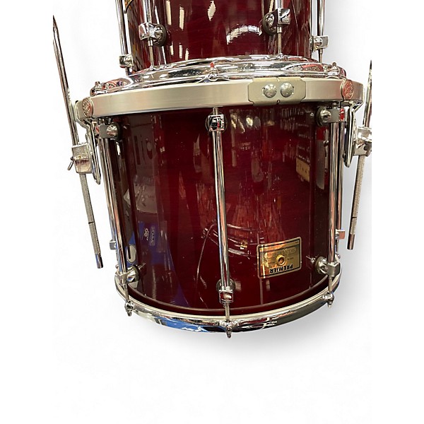 Used Premier 3 Piece Signia Maple Cherry 3 Pc Drum Kit Cherry Drum Kit