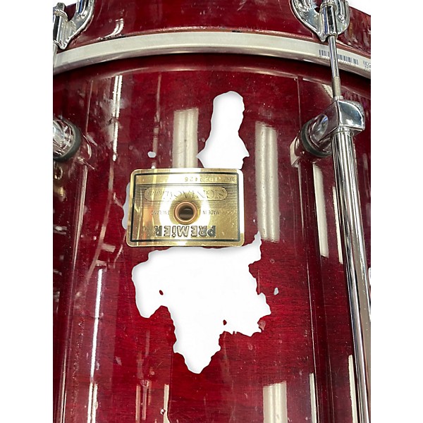 Used Premier 3 Piece Signia Maple Cherry 3 Pc Drum Kit Cherry Drum Kit
