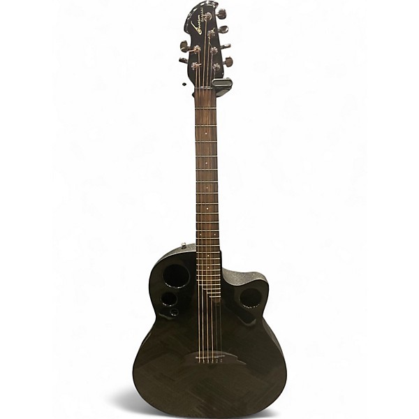 Used Ovation T357 Black Acoustic Electric Guitar