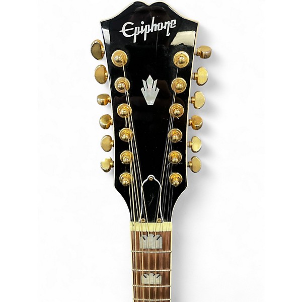 Used Epiphone J-200 Studio 2 Tone Sunburst 12 String Acoustic Electric Guitar