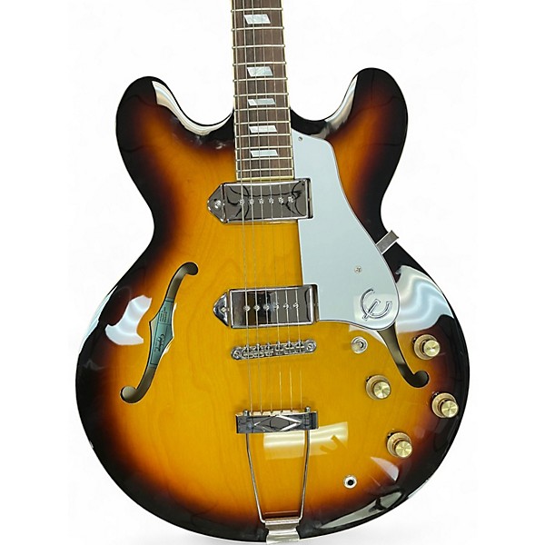 Used Epiphone Casino 2 Tone Sunburst Hollow Body Electric Guitar