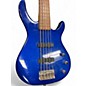 Used Squier 5 STRING Blue Electric Bass Guitar