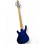Used Squier 5 STRING Blue Electric Bass Guitar