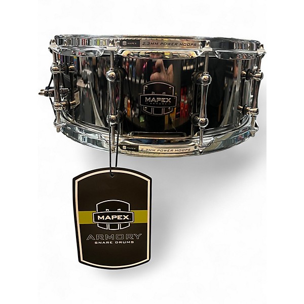 Used Mapex 14in Armory Tomahawk Black Chrome Drum