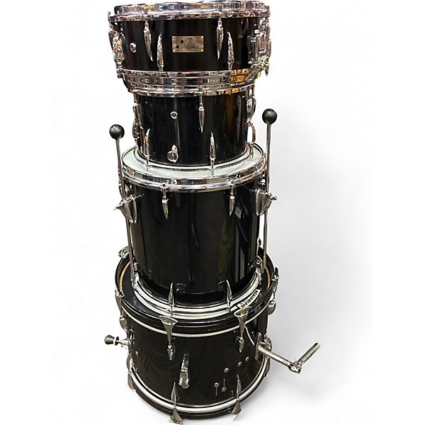 Used SONOR 4 Piece TEARDROP Black Drum Kit