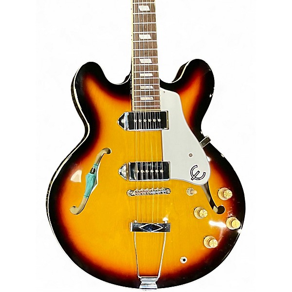 Used Epiphone Casino Vintage Sunburst Hollow Body Electric Guitar