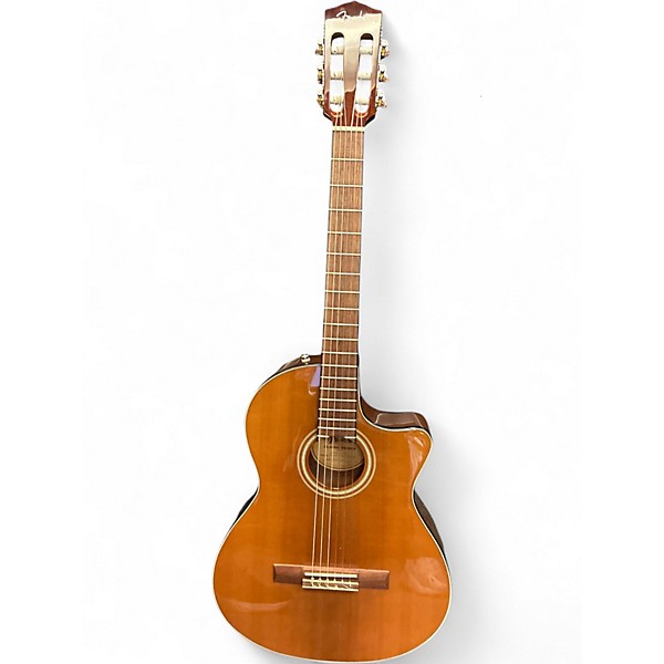 Used Fender CN140SCE Natural Classical Acoustic Electric Guitar
