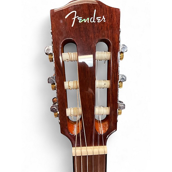 Used Fender CN140SCE Natural Classical Acoustic Electric Guitar