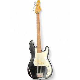 Used Lotus P Style Bass Black and White Electric Bass Guitar