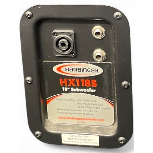 Used Harbinger Hx118s HX118S Unpowered Subwoofer