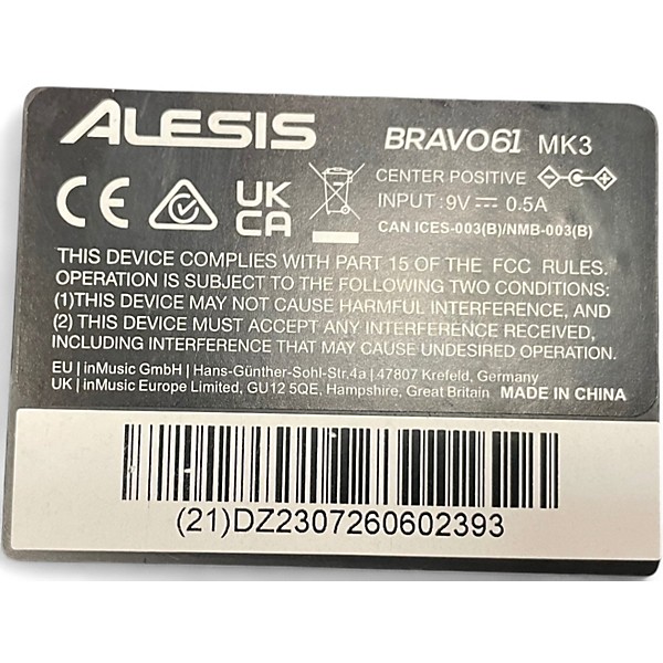 Used Alesis BRAVO61 Portable Keyboard