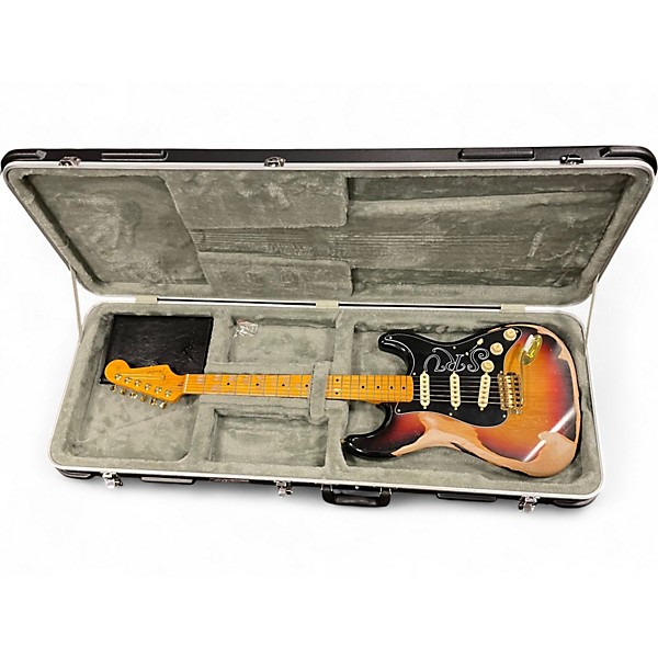 Used 2021 Fender Custom Shop 59 Stratocaster Relic 3 Tone Sunburst Solid Body Electric Guitar