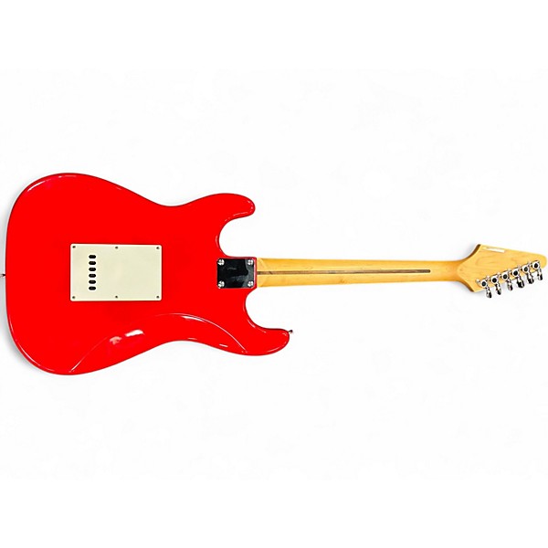 Used Starcaster by Fender Stratocaster Red Solid Body Electric Guitar