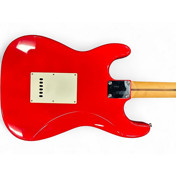 Used Starcaster by Fender Stratocaster Red Solid Body Electric Guitar