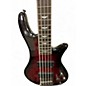 Used Schecter Guitar Research Stiletto Extreme 5 String Crimson Burst Electric Bass Guitar