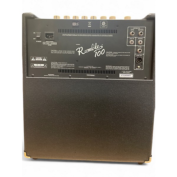 Used Fender Rumble 100 1x15 100W Bass Combo Amp