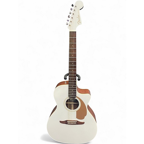 Used Fender Newporter Player Alpine White Acoustic Electric Guitar