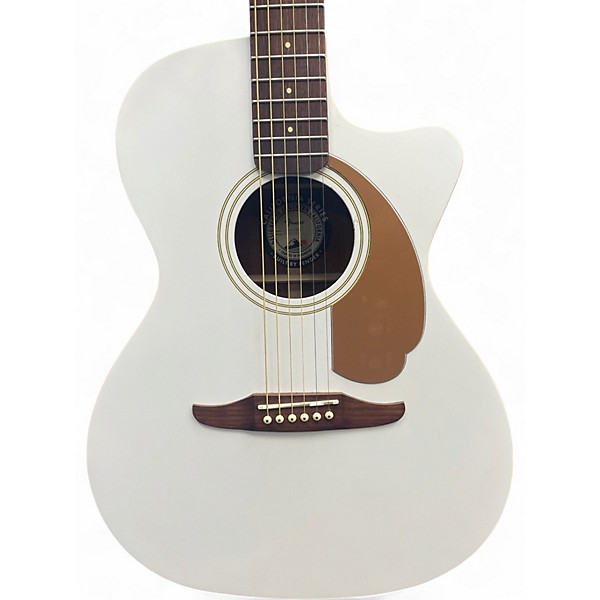 Used Fender Newporter Player Alpine White Acoustic Electric Guitar