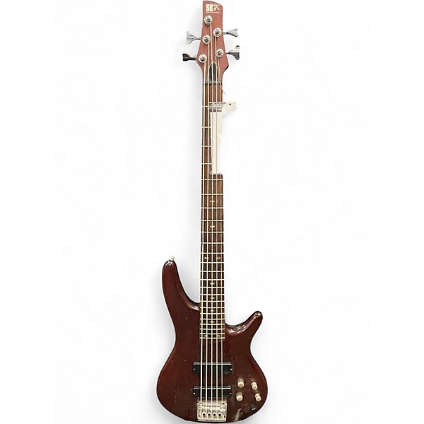 Used Ibanez SR505 5 String Brown Electric Bass Guitar