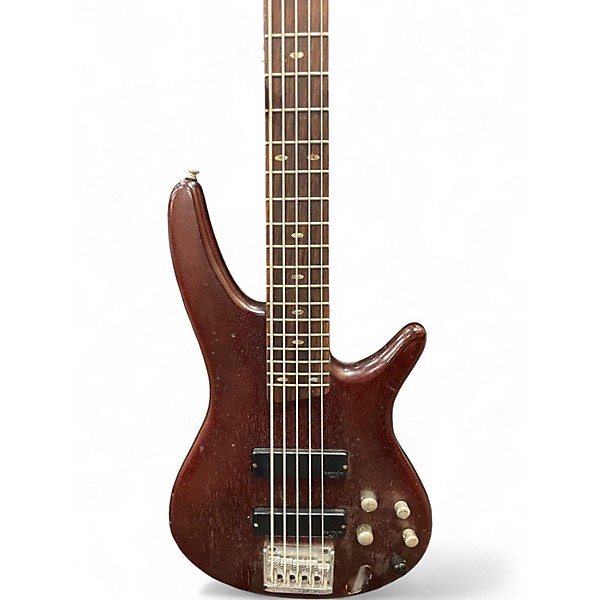 Used Ibanez SR505 5 String Brown Electric Bass Guitar