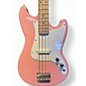 Used Squier Bronco Pink Electric Bass Guitar