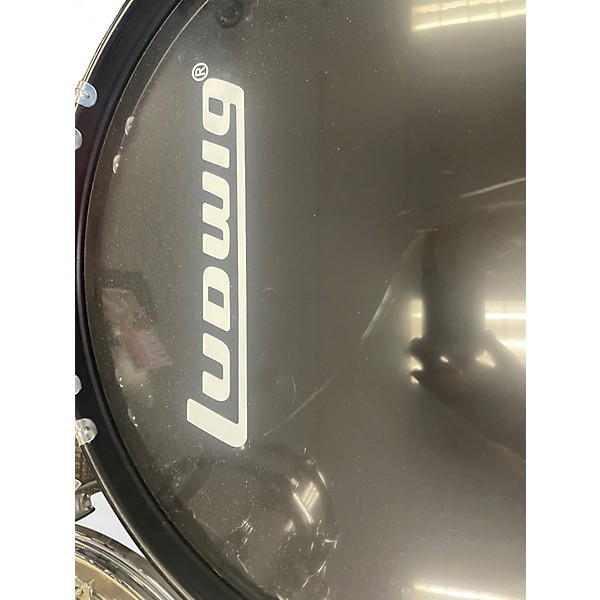 Used Ludwig 4 Piece Accent Silver Drum Kit