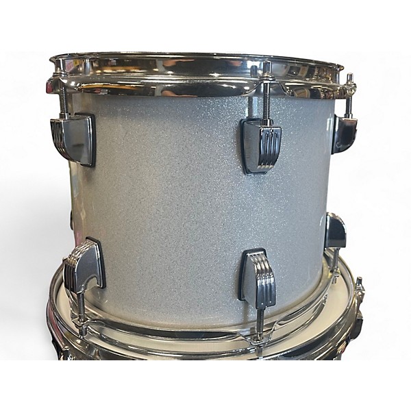 Used Ludwig 4 Piece Accent Silver Drum Kit