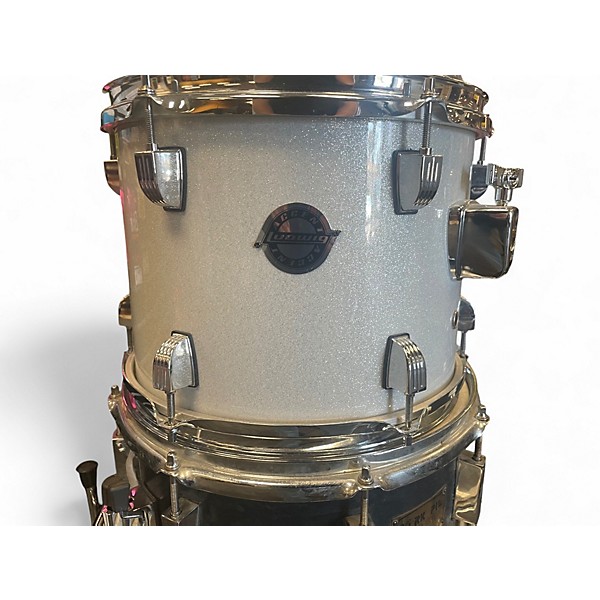 Used Ludwig 4 Piece Accent Silver Drum Kit