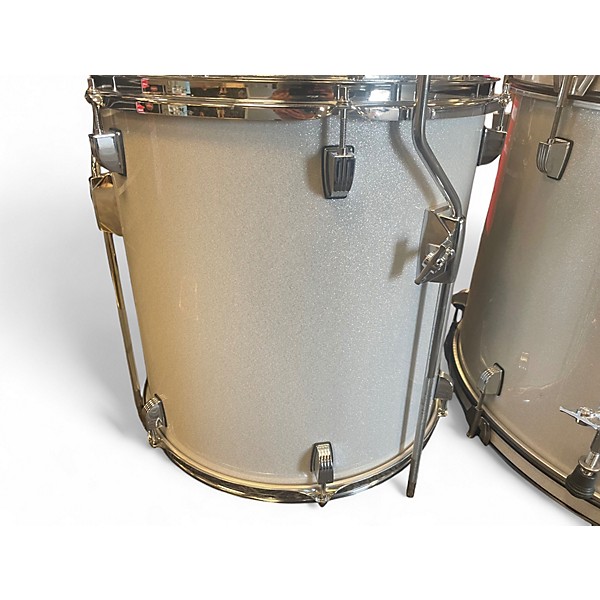 Used Ludwig 4 Piece Accent Silver Drum Kit