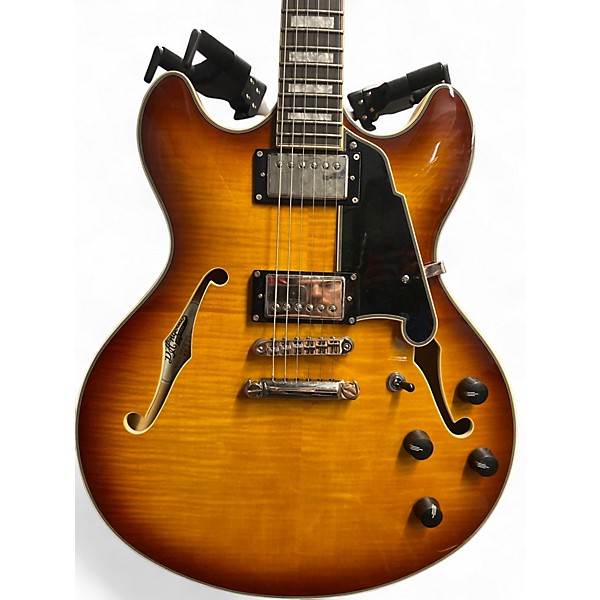 Used D'Angelico Premier Series DC Iced Tea Hollow Body Electric Guitar