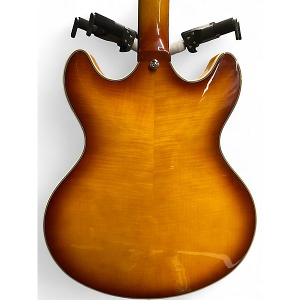 Used D'Angelico Premier Series DC Iced Tea Hollow Body Electric Guitar